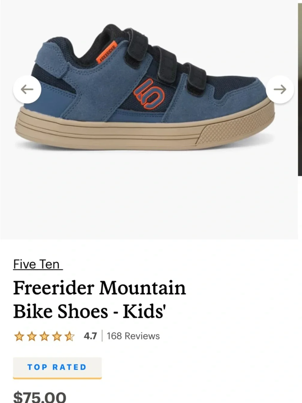 Kids Blue Velcro Sneakers